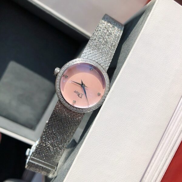 DIOR watch quartz movement stainless steel strap 25mm women's watch 50m waterproof