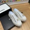 sy_no_95AAA00071716AF974097CC588FB913A_1 Chanel 24P All-White Waxed-Leather Platform Low-Top Sneaker with Gold-Tone CC Logo