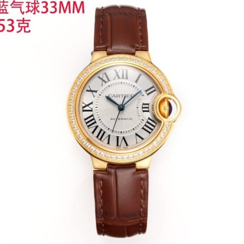 sy_no_95DBEA2539FCE0069A839E34CA571E15_0 Cartier Ballon Bleu leather strap couple mechanical watch men's and women's watches