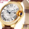Cartier Ballon Bleu leather strap couple mechanical watch men's and women's watches