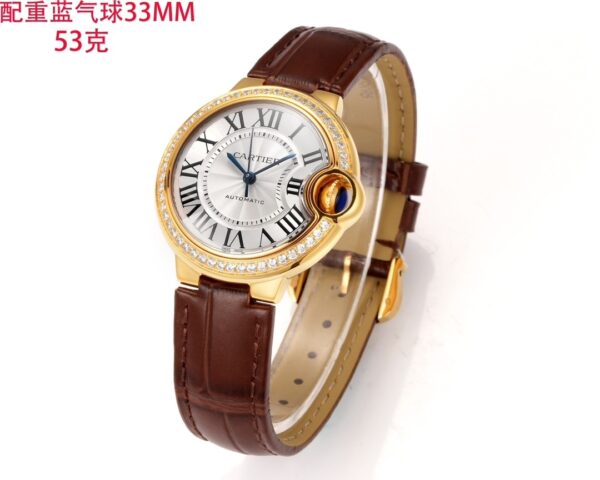 Cartier Ballon Bleu leather strap couple mechanical watch men's and women's watches