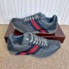 sy_no_977AB153298242E321662199791FAFB7_3 Gucci Re-Web Sneaker in Grey Mesh & Suede with Blue/Red Web Stripe