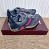sy_no_977AB153298242E321662199791FAFB7_5 Gucci Re-Web Sneaker in Grey Mesh & Suede with Blue/Red Web Stripe
