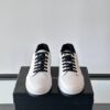 Saint Laurent White Pebble-Leather Black-Lace Low-Top Sneaker