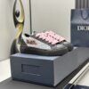 sy_no_9C73A127B41F0DD5EB483EF57322A211_1 Dior Black Leather Oblique Jacquard Pink Thick Lace Low-Top Sneaker