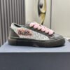 sy_no_9C73A127B41F0DD5EB483EF57322A211_8 Dior Black Leather Oblique Jacquard Pink Thick Lace Low-Top Sneaker