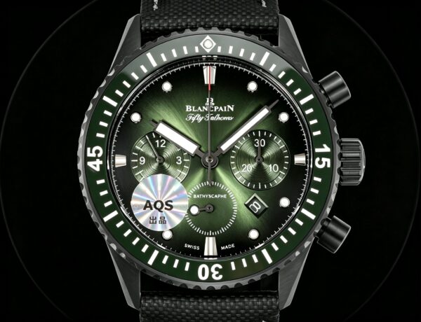 BLANCPEIN Fifty Fathoms Series FIFTY FATHOS Automatic Mechanical Movement Date Display Timing Men's Watch Swiss Watch 43.6mm Green Dial