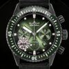 BLANCPEIN Fifty Fathoms Series FIFTY FATHOS Automatic Mechanical Movement Date Display Timing Men's Watch Swiss Watch 43.6mm Green Dial