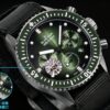 BLANCPEIN Fifty Fathoms Series FIFTY FATHOS Automatic Mechanical Movement Date Display Timing Men's Watch Swiss Watch 43.6mm Green Dial