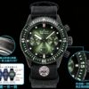 BLANCPEIN Fifty Fathoms Series FIFTY FATHOS Automatic Mechanical Movement Date Display Timing Men's Watch Swiss Watch 43.6mm Green Dial