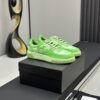 sy_no_9CB5BEE8ABA61F8C589116BE176AAFC3_1 Chanel Vibrant Green Leather Low-Top Sneaker with Tonal CC Logo and Matching Sole