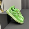 sy_no_9CB5BEE8ABA61F8C589116BE176AAFC3_3 Chanel Vibrant Green Leather Low-Top Sneaker with Tonal CC Logo and Matching Sole