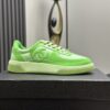 sy_no_9CB5BEE8ABA61F8C589116BE176AAFC3_7 Chanel Vibrant Green Leather Low-Top Sneaker with Tonal CC Logo and Matching Sole