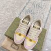 sy_no_9CFBFCCAAE979CAC222E5DD26CD60184_1 Gucci MAC8 Leather Sneaker in Pink & Yellow with Web Stripe