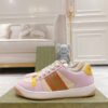 sy_no_9CFBFCCAAE979CAC222E5DD26CD60184_2 Gucci MAC8 Leather Sneaker in Pink & Yellow with Web Stripe