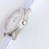 BLANCPEIN automatic mechanical movement 300 meter waterproof heart-shaped pointer women's watch Swiss watch 38mm white dial stainless steel case canvas strap