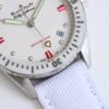 BLANCPEIN automatic mechanical movement 300 meter waterproof heart-shaped pointer women's watch Swiss watch 38mm white dial stainless steel case canvas strap