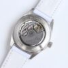 BLANCPEIN automatic mechanical movement 300 meter waterproof heart-shaped pointer women's watch Swiss watch 38mm white dial stainless steel case canvas strap
