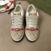 Gucci MAC8 GG Canvas & Suede Sneaker with Pink Accents & Interlocking G Medallion