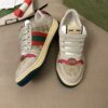 Gucci MAC8 GG Canvas & Suede Sneaker with Pink Accents & Interlocking G Medallion