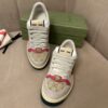 Gucci MAC8 GG Canvas & Suede Sneaker with Pink Accents & Interlocking G Medallion
