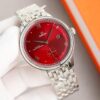OMEGA Omega Deoxy Series Elegant Automatic Mechanical Movement 30-Meter Water Resistance Men's Watch Swiss Made 41mm Red Dial