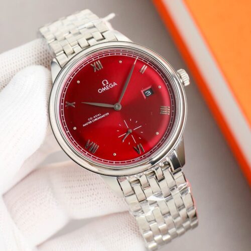 sy_no_9ECB04DED12EB68F4872E245EF617499_0 OMEGA Omega Deoxy Series Elegant Automatic Mechanical Movement 30-Meter Water Resistance Men's Watch Swiss Made 41mm Red Dial