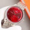 OMEGA Omega Deoxy Series Elegant Automatic Mechanical Movement 30-Meter Water Resistance Men's Watch Swiss Made 41mm Red Dial