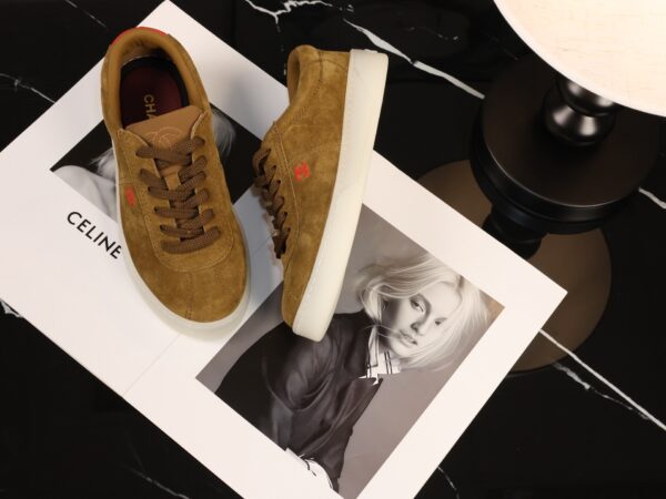 sy_no_9F28623E93910D782294822FB4F4EC2F_7 Chanel Brown Suede Low-Top Sneaker with Platform Sole and CC Logo