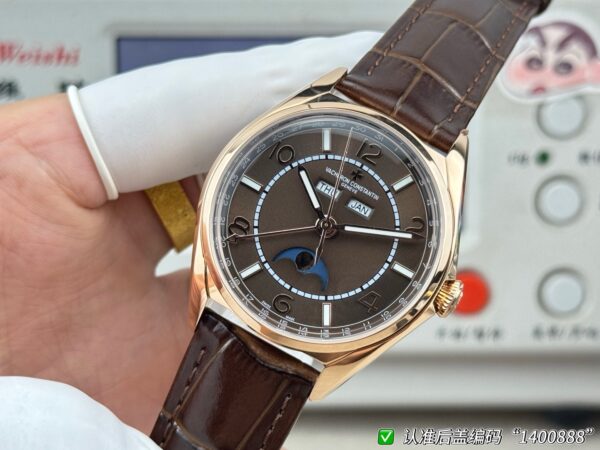 sy_no_9F920485F7732BA42F3B0BD44B678C22_2 Vacheron Constantin Wulu Type Series FIFTYSIX Automatic Mechanical Movement Brown Dial Leather Strap