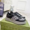 sy_no_A119ABDBCA7C6A849E10DE03CE761F36_0 Gucci MAC8 GG Canvas Sneaker in Black & Grey