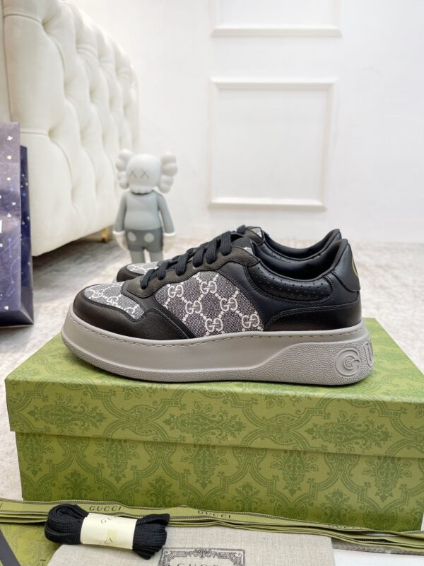 sy_no_A119ABDBCA7C6A849E10DE03CE761F36_2 Gucci MAC8 GG Canvas Sneaker in Black & Grey