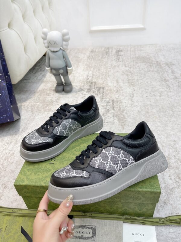 sy_no_A119ABDBCA7C6A849E10DE03CE761F36_4 Gucci MAC8 GG Canvas Sneaker in Black & Grey