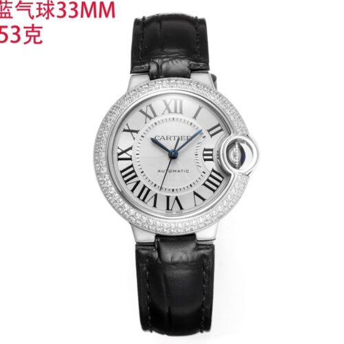 sy_no_A128338E878EA38122021ACE9F13B20A_0 Cartier Ballon Bleu leather strap couple mechanical watch men's and women's watches