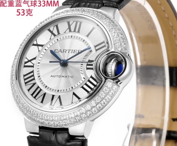 sy_no_A128338E878EA38122021ACE9F13B20A_2 Cartier Ballon Bleu leather strap couple mechanical watch men's and women's watches