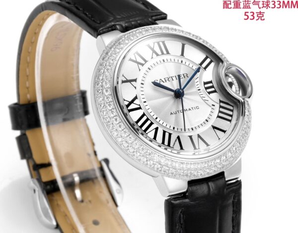 sy_no_A128338E878EA38122021ACE9F13B20A_3 Cartier Ballon Bleu leather strap couple mechanical watch men's and women's watches