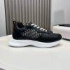 sy_no_A1914938467E8FC966102FFA6EE17F75_3 Dior Black Leather Oblique Patchwork Low Sneaker