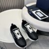 sy_no_A1914938467E8FC966102FFA6EE17F75_6 Dior Black Leather Oblique Patchwork Low Sneaker