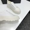 Chanel All-White Canvas Platform Low-Top Sneaker with Lug Sole and CC Logo