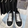 Prada Black Canvas Triangle Tread Platform Sneaker