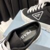 Prada Black Canvas Triangle Tread Platform Sneaker