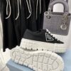 Prada Black Canvas Triangle Tread Platform Sneaker