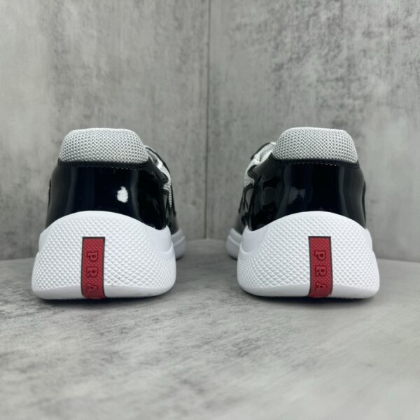 Prada America's Cup Light Grey Patent Mesh Sneaker