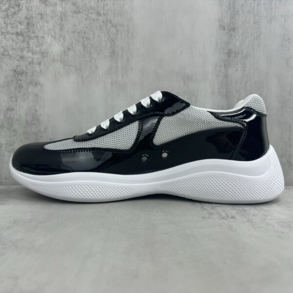 Prada America's Cup Light Grey Patent Mesh Sneaker