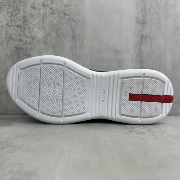 Prada America's Cup Light Grey Patent Mesh Sneaker