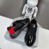 Prada Black Mesh Patent Red Heel Chunky Casual Sneaker