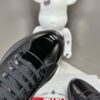 Prada Black Mesh Patent Red Heel Chunky Casual Sneaker