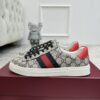 sy_no_A452867891CEFA573E8425B6CD338327_2 Gucci Screener GG Supreme Canvas Sneaker with Blue/Red Web Stripe