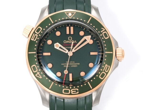 sy_no_A5405C02EBD19811764A47E54C3F0755_1 Omega Seamaster Series Automatic Mechanical Movement 300m Waterproof Men's Watch Swiss Watch 42mm Green Dial Titanium Bronze Case Rubber Strap
