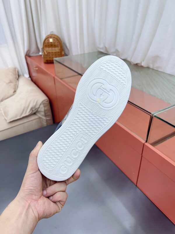 sy_no_A5A30A763E0F3A32E1ABDD23A47EC115_8 Gucci MAC8 GG Canvas & Blue Leather Sneaker